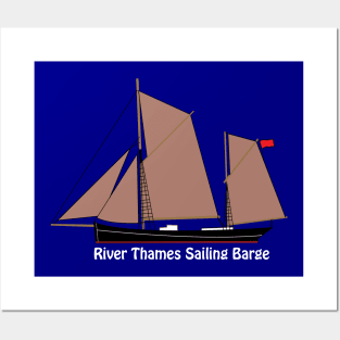 River Thames Sailing Barge Posters and Art